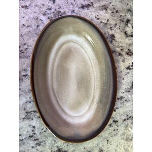 Sango "Nova Brown" 9 Inch Gravy Boat Underplate  ONLY- Mint Condition